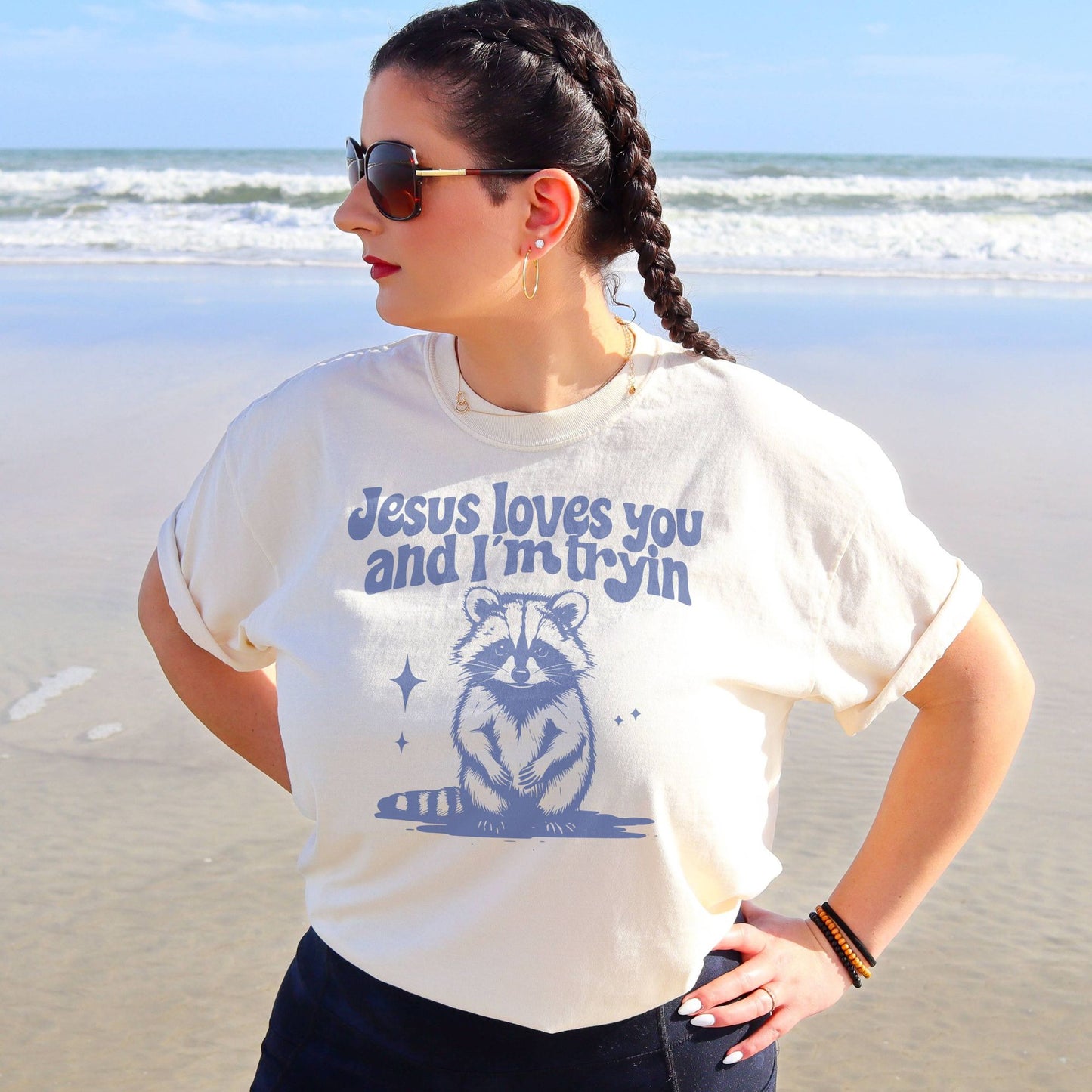 Jesus Loves You and I'm Tryin T-Shirt