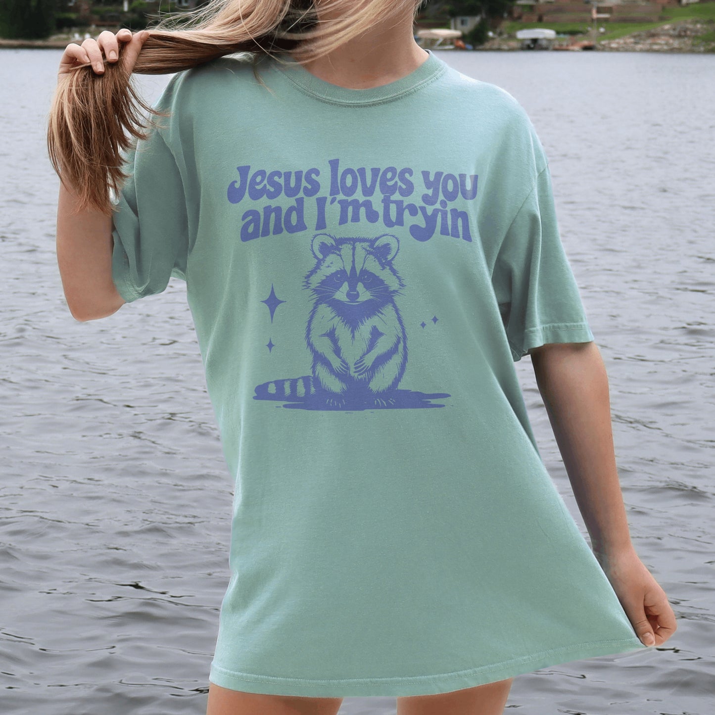 Jesus Loves You and I'm Tryin T-Shirt