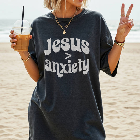 Jesus is Greater Than Anxiety T-shirt