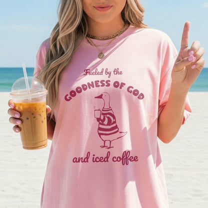 Fueled by the Goodness of God and Iced Coffee T-Shirt