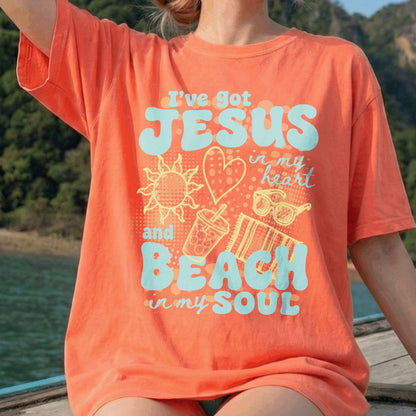 I've Got Jesus in my Heart and Beach in my Soul T-Shirt
