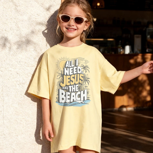 All I Need Is Jesus and the Beach Youth T-Shirt