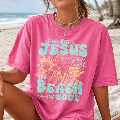 I've Got Jesus in my Heart and Beach in my Soul T-Shirt