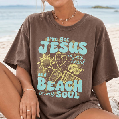 I've Got Jesus in my Heart and Beach in my Soul T-Shirt