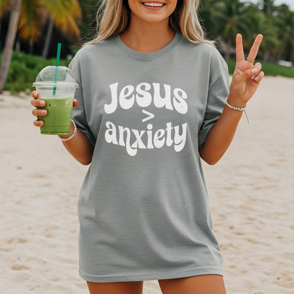 Jesus is Greater Than Anxiety T-shirt