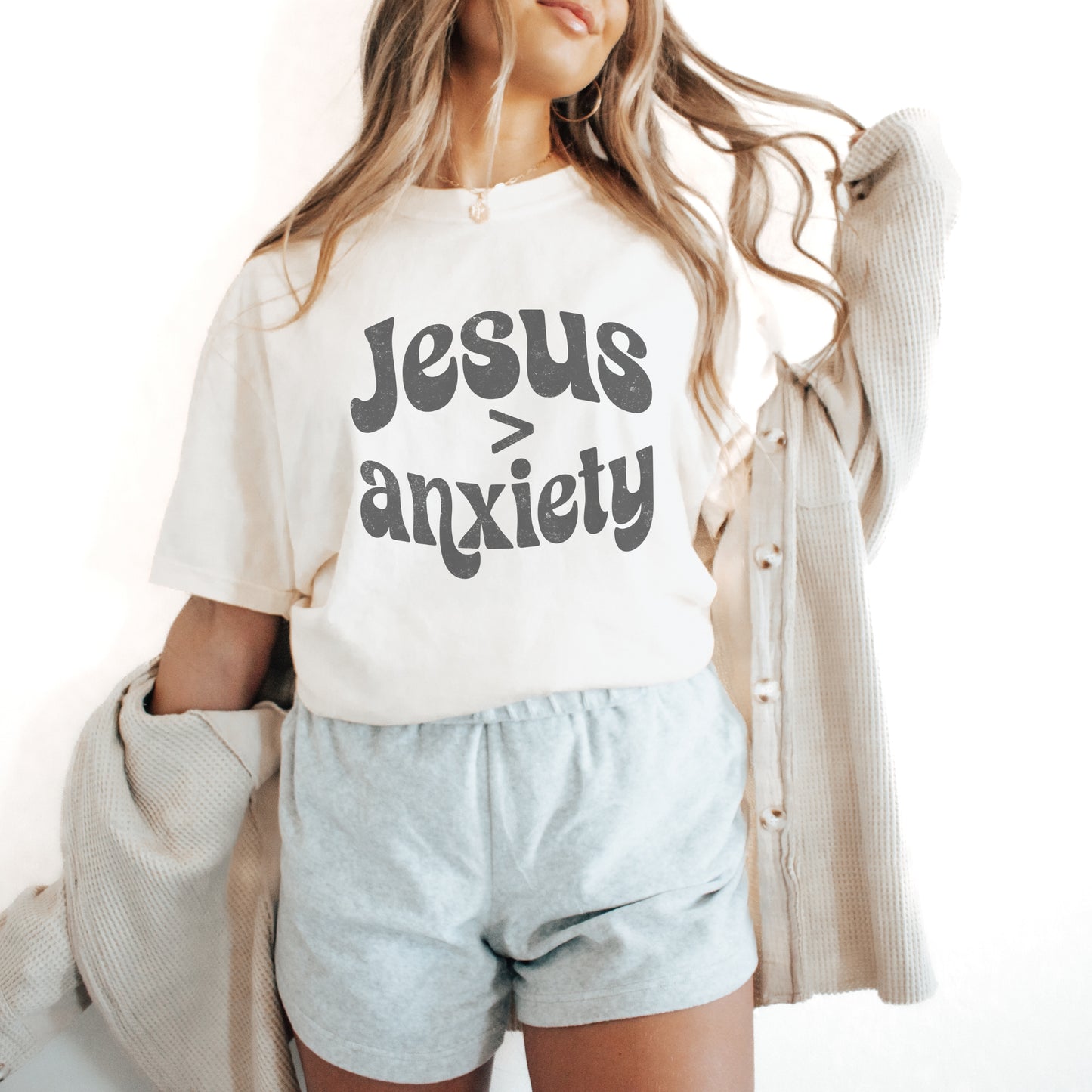 Jesus is Greater Than Anxiety T-shirt