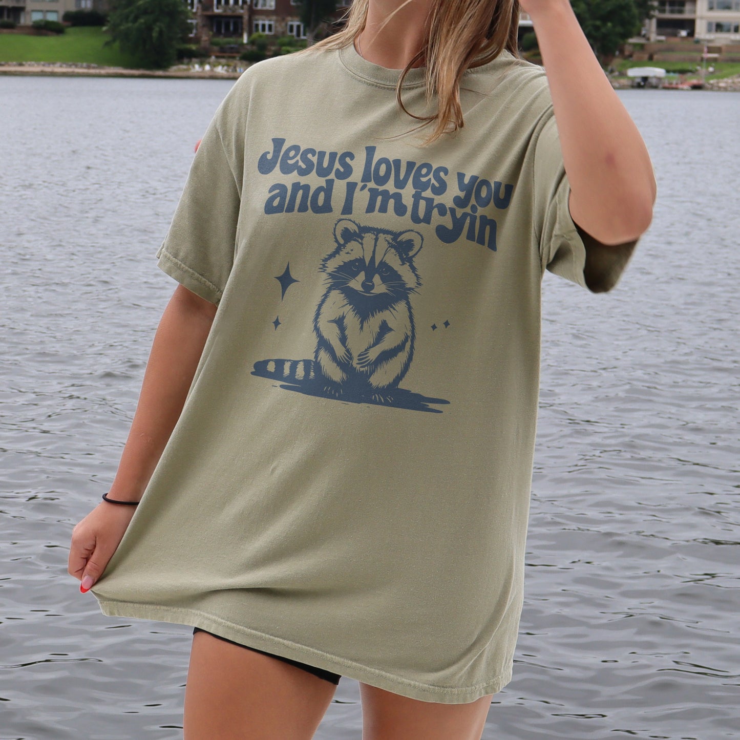 Jesus Loves You and I'm Tryin T-Shirt