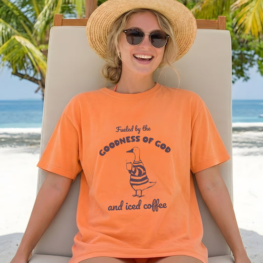 Fueled by the Goodness of God and Iced Coffee T-Shirt