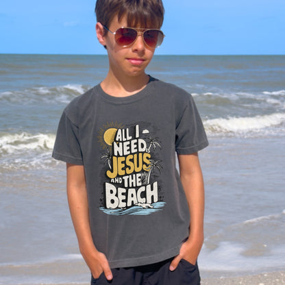 All I Need Is Jesus and the Beach Youth T-Shirt