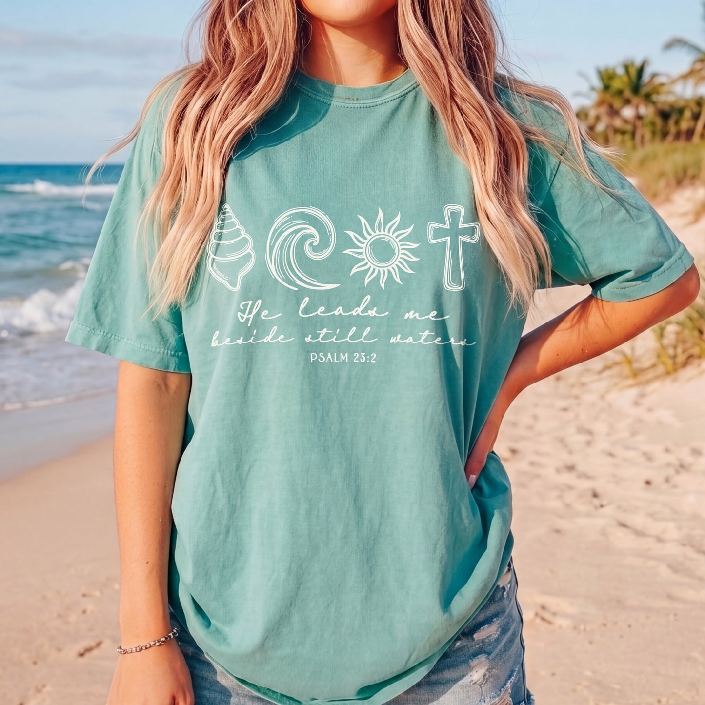 He Leads Me Beside Still Waters T-Shirt